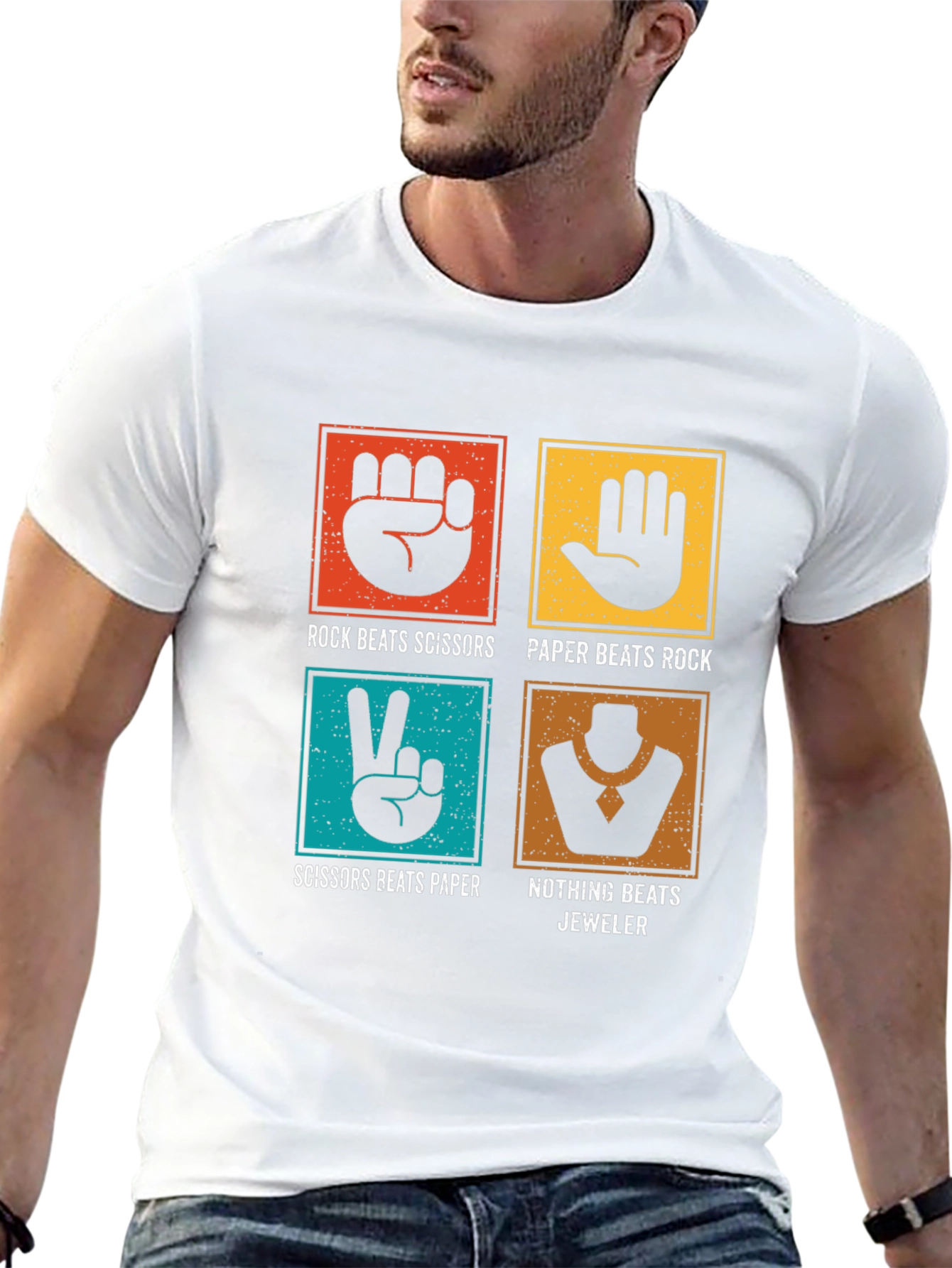 Rock Paper Scissors Jeweler Graphic Tee