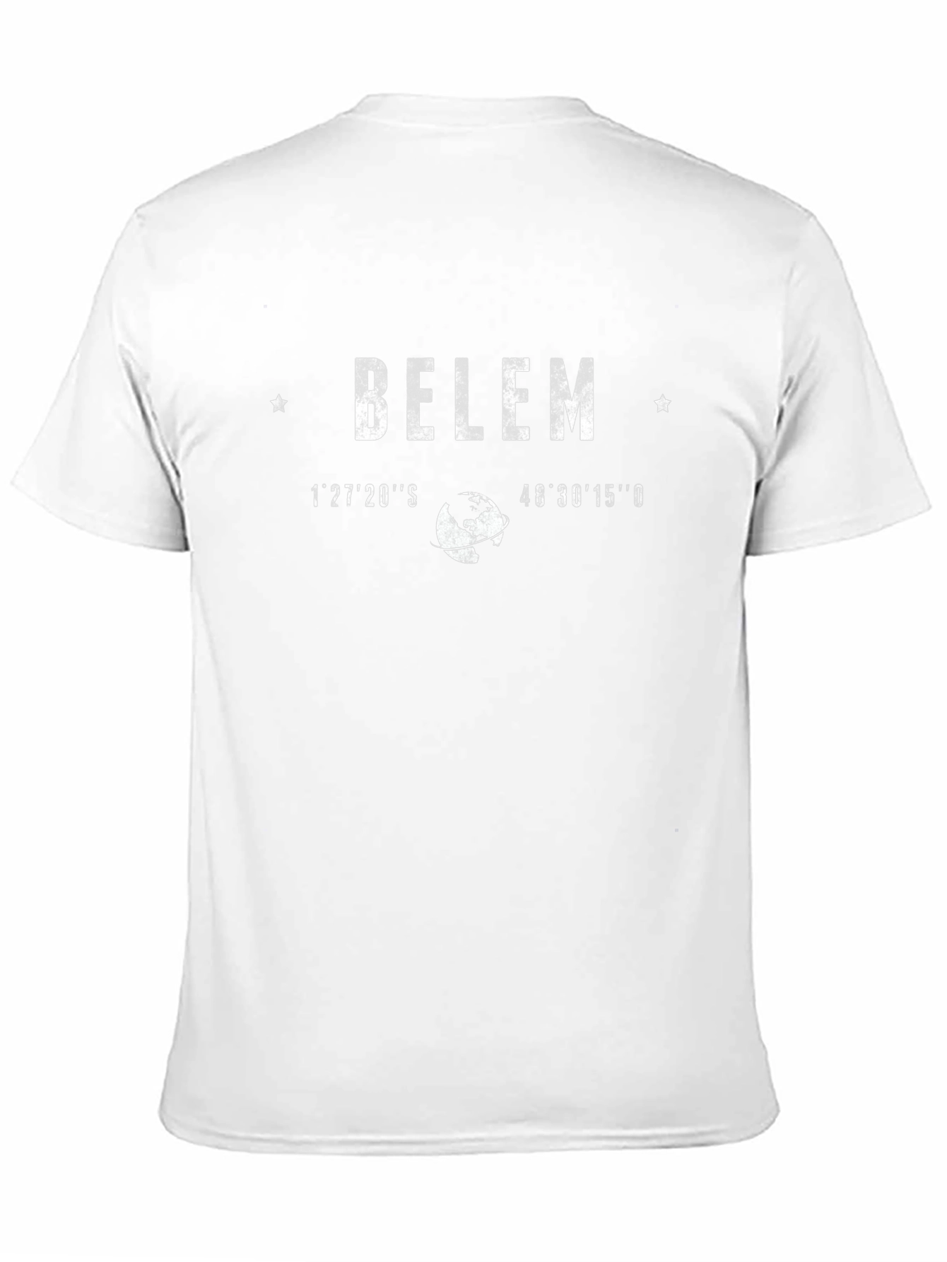 Belém Coordinates Graphic T-Shirt - Black