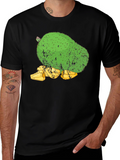 Soursop Fruit Graphic Tee - Black Cotton T-Shirt