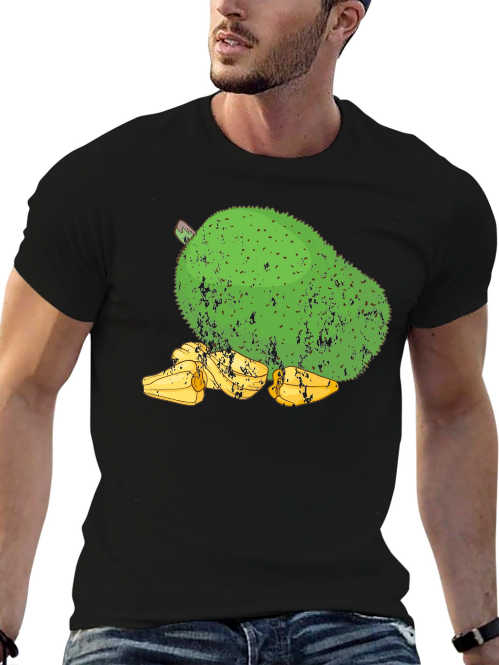 Soursop Fruit Graphic Tee - Black Cotton T-Shirt