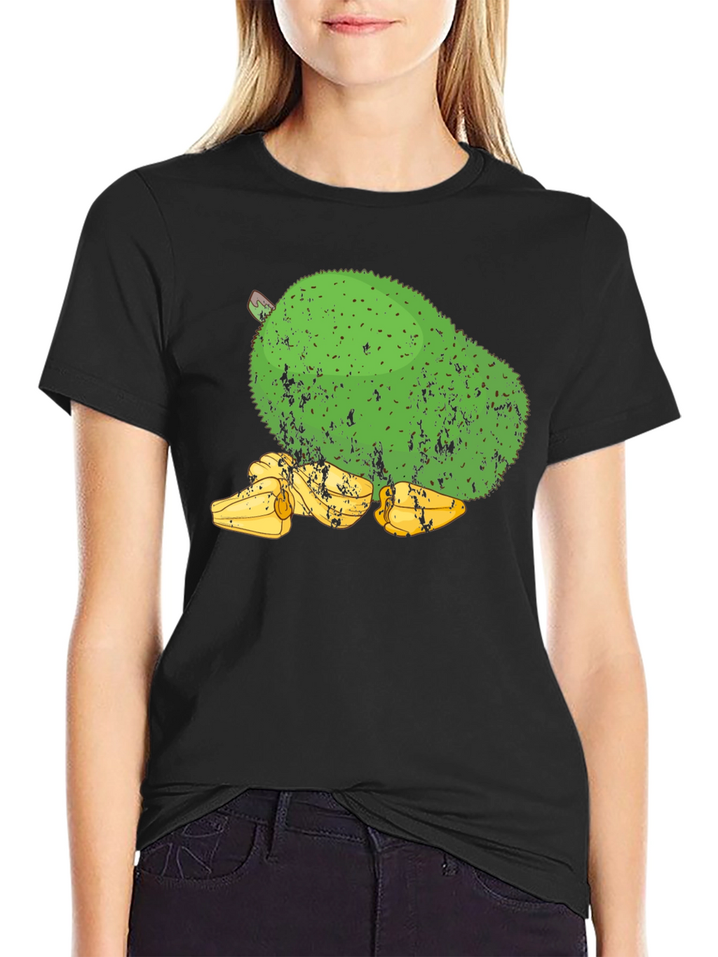 Soursop Fruit Graphic Tee - Black Cotton T-Shirt