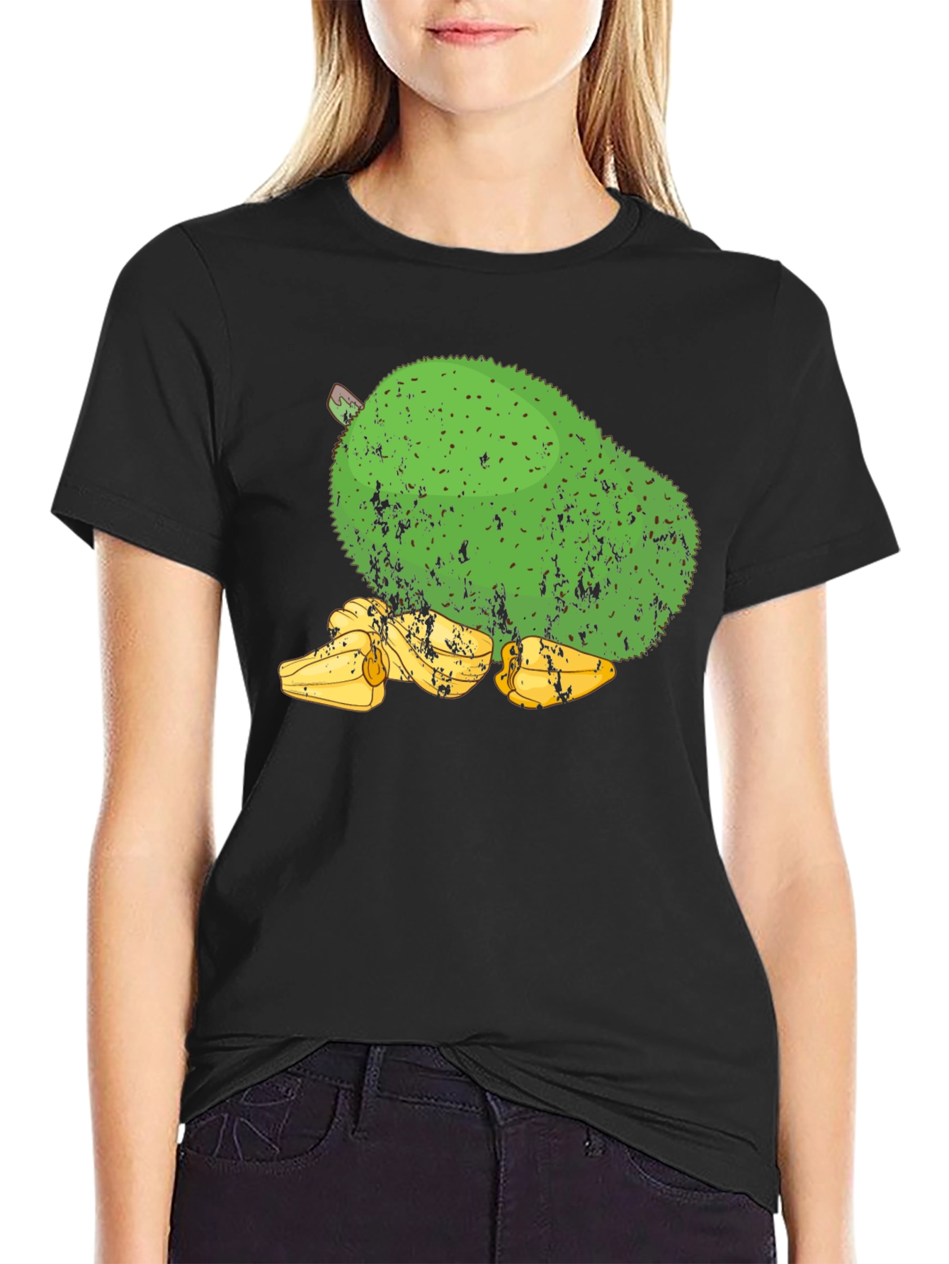 Soursop Fruit Graphic Tee - Black Cotton T-Shirt
