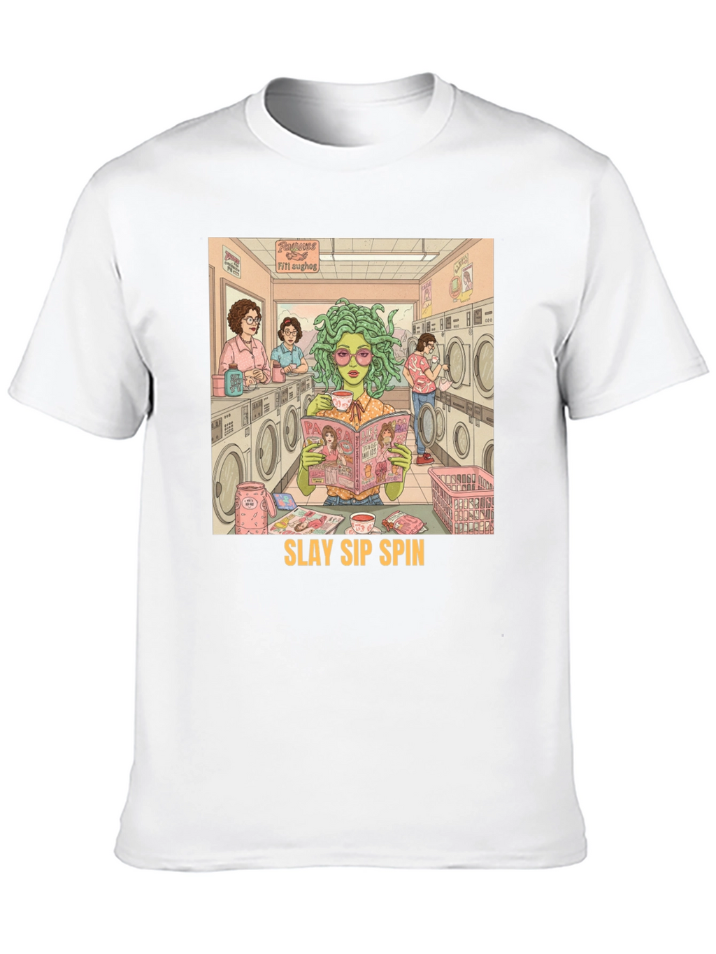Slay Sip Spin Medusa T-Shirt
