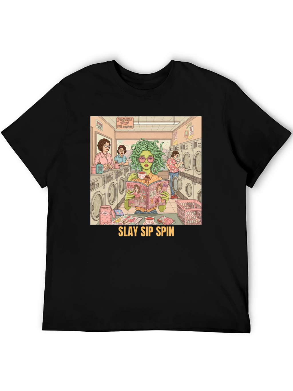 Slay Sip Spin Medusa T-Shirt