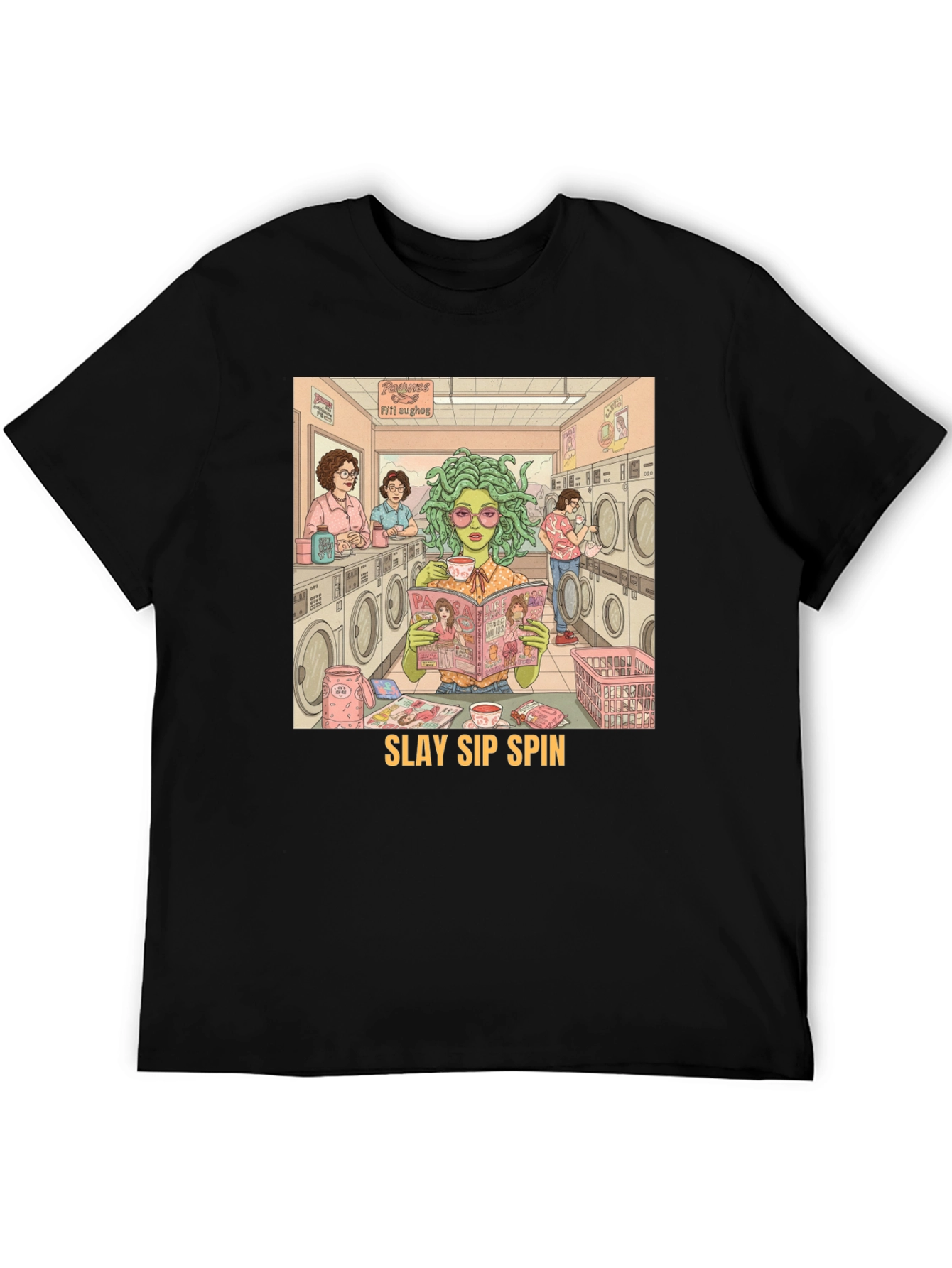 Slay Sip Spin Medusa T-Shirt