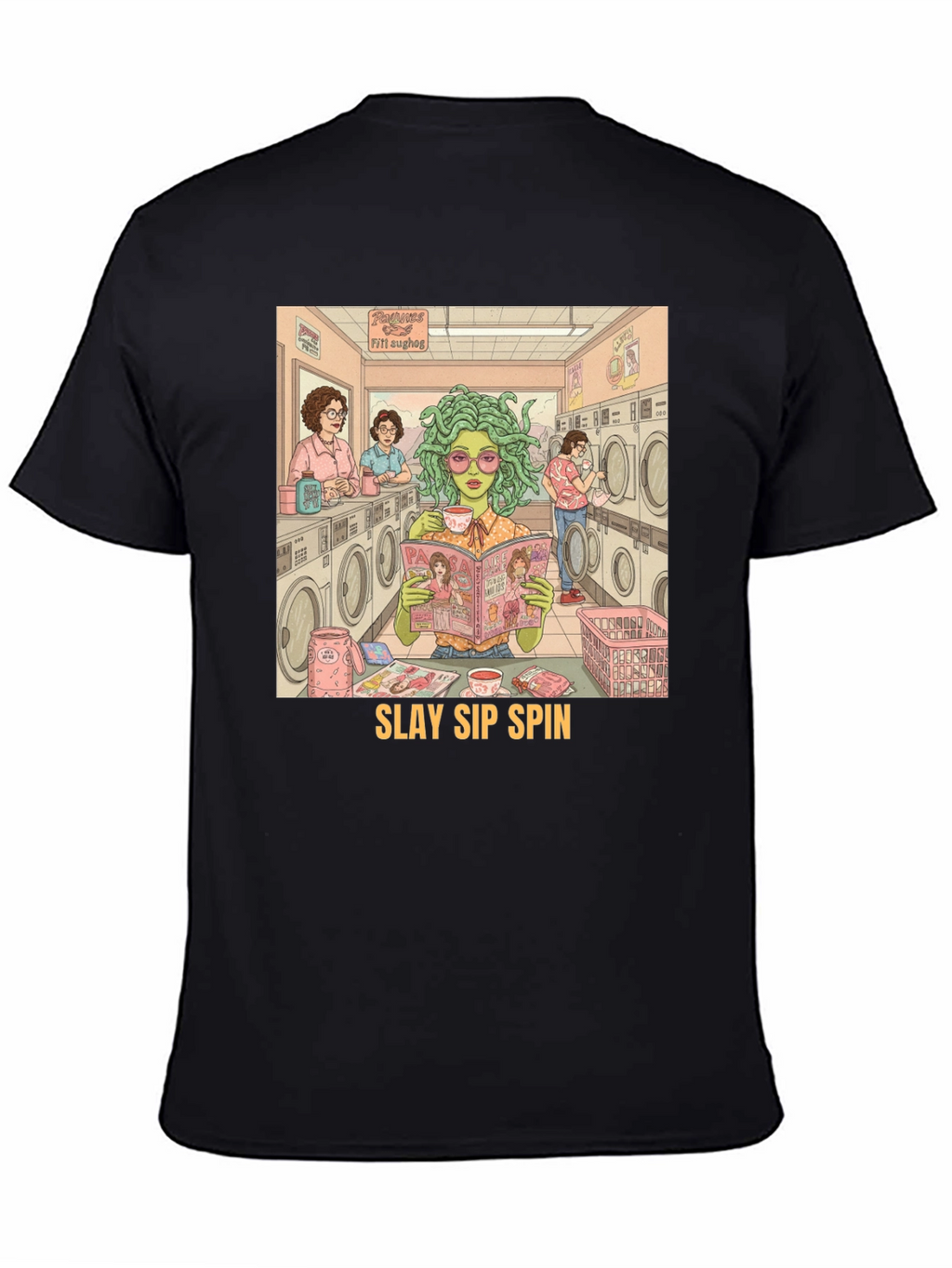 Slay Sip Spin Medusa T-Shirt