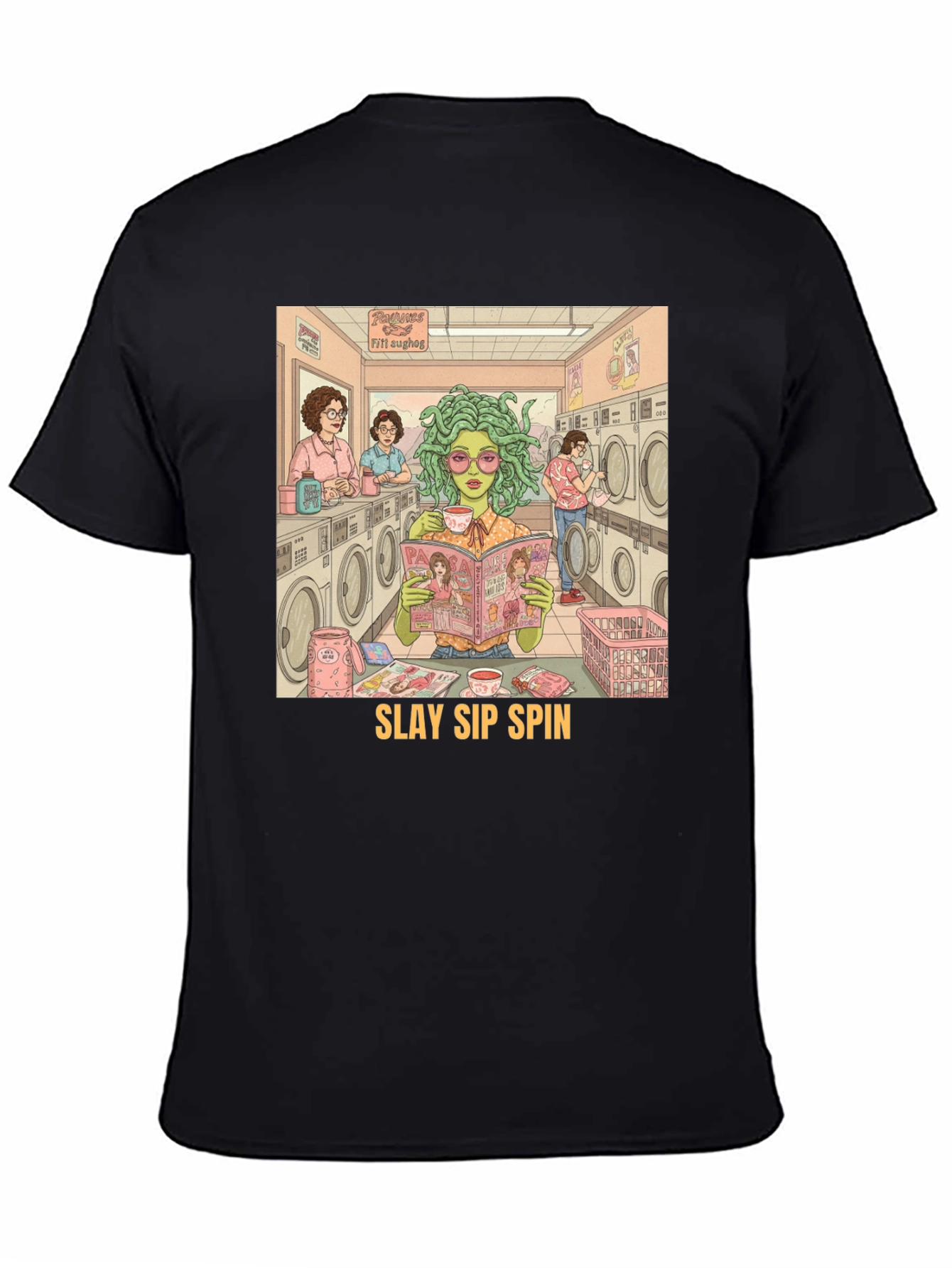 Slay Sip Spin Medusa T-Shirt
