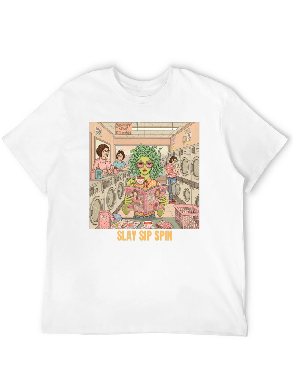 Slay Sip Spin Medusa T-Shirt