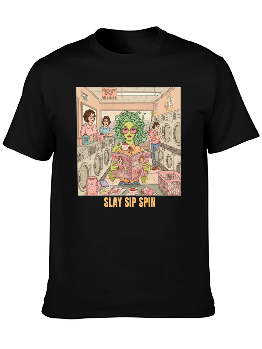 Slay Sip Spin Medusa T-Shirt