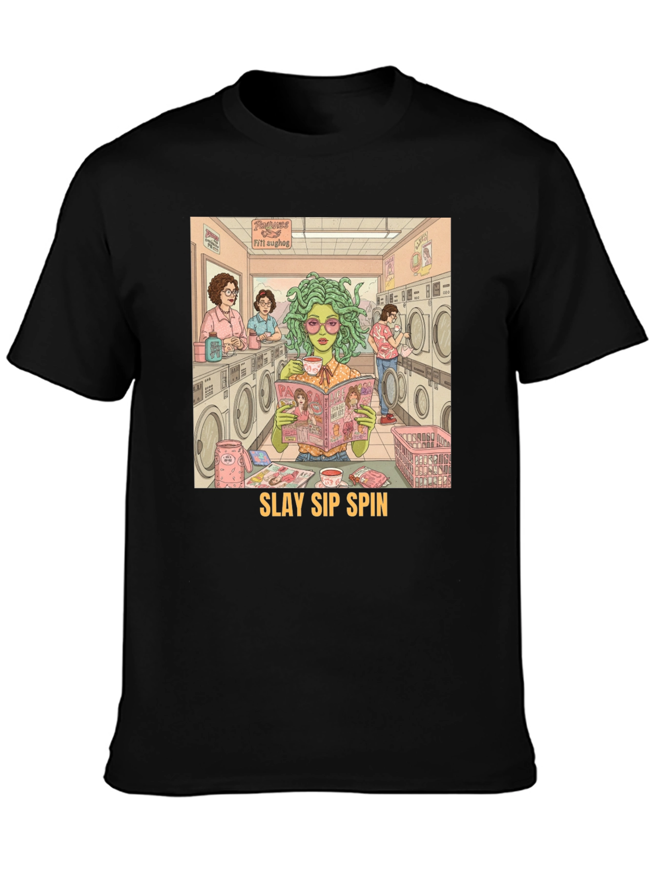 Slay Sip Spin Medusa T-Shirt