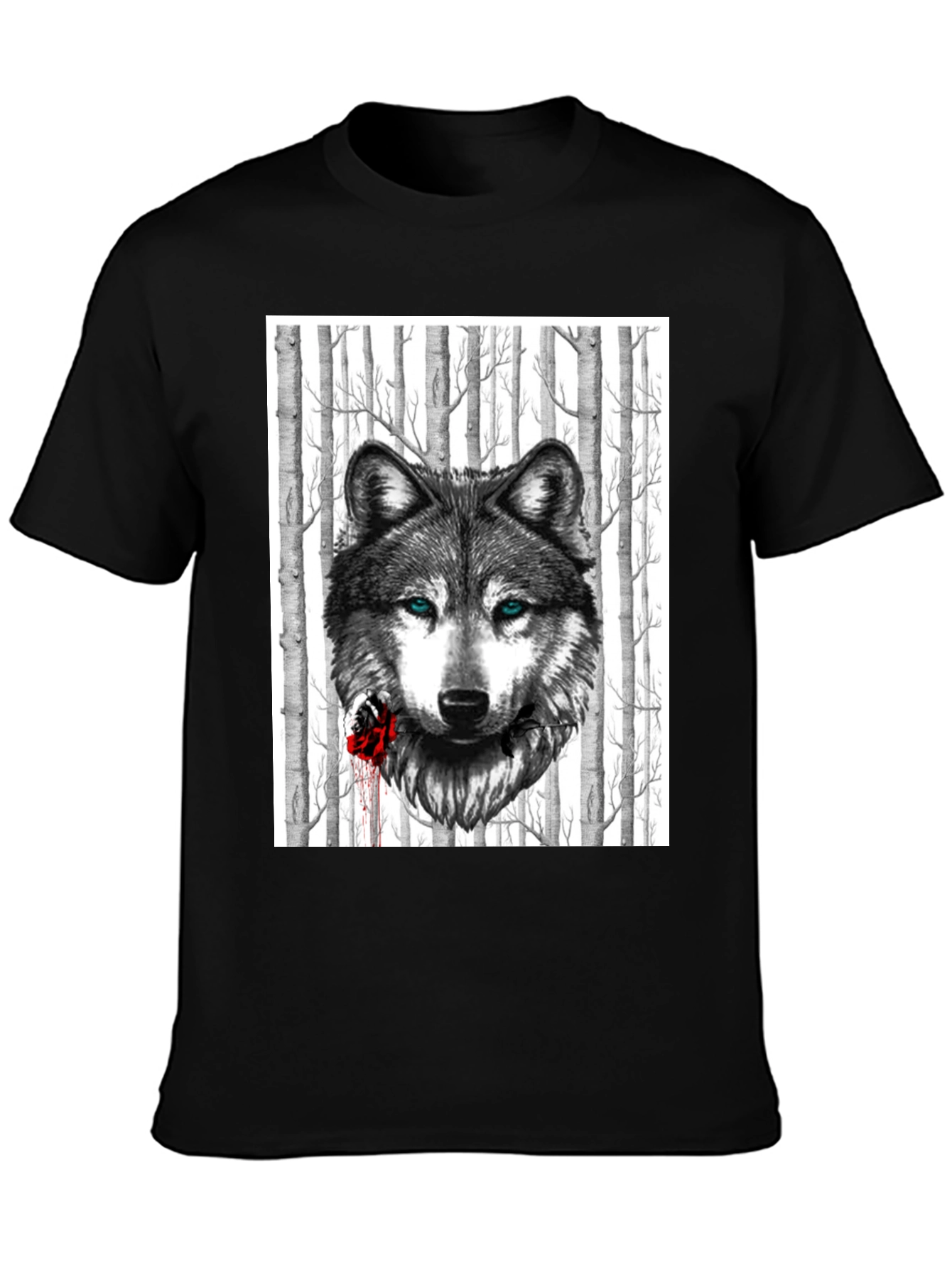 Wolf & Rose Graphic Tee - Mens Black T-Shirt