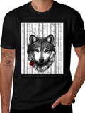 Wolf & Rose Graphic Tee - Mens Black T-Shirt