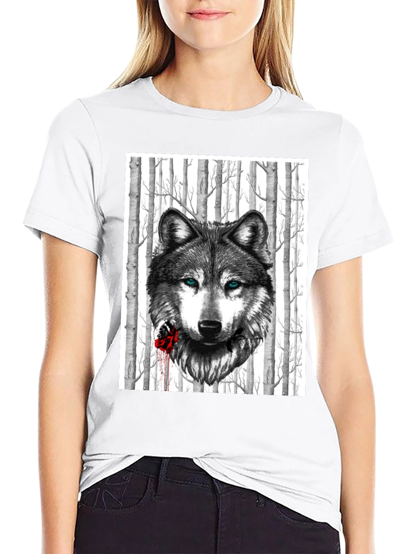 Wolf & Rose Graphic Tee - Mens Black T-Shirt