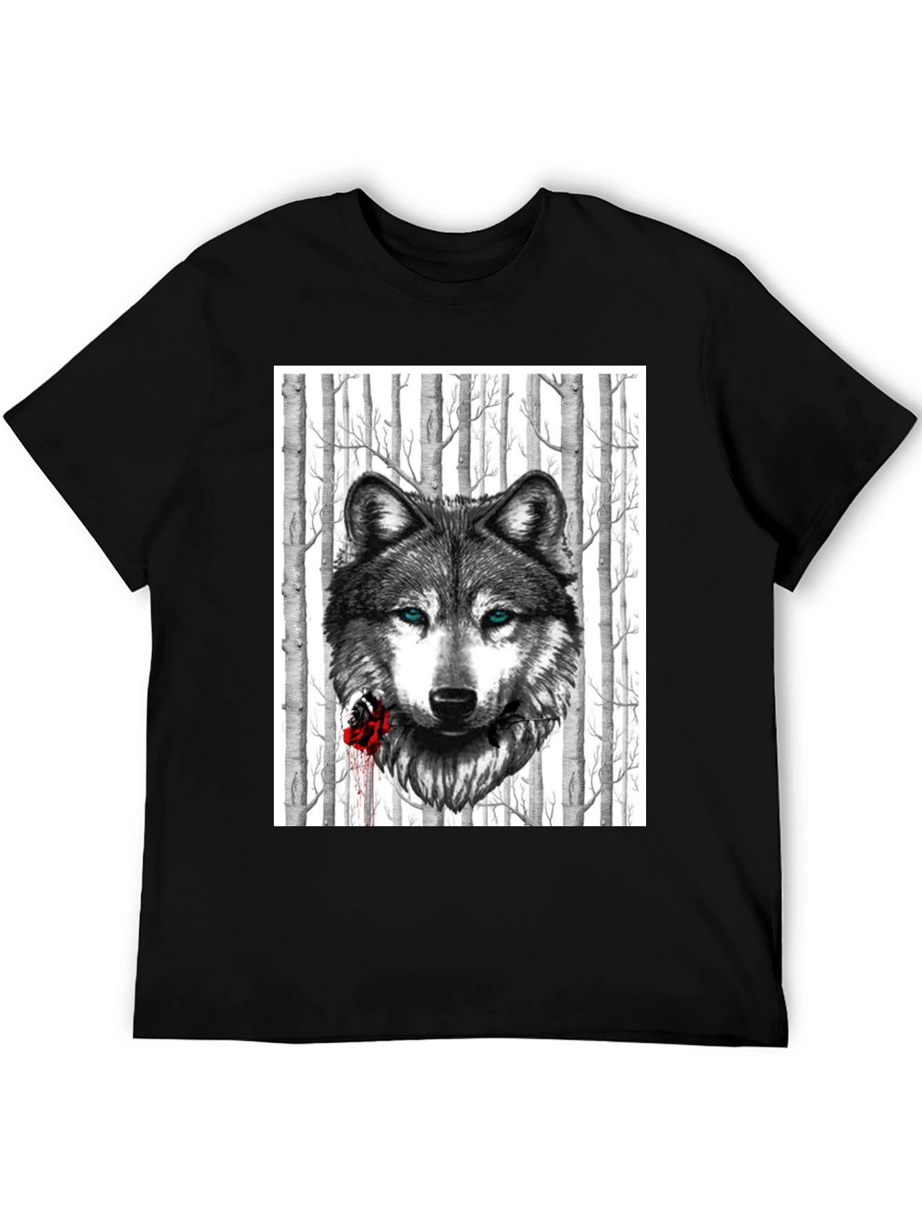 Wolf & Rose Graphic Tee - Mens Black T-Shirt