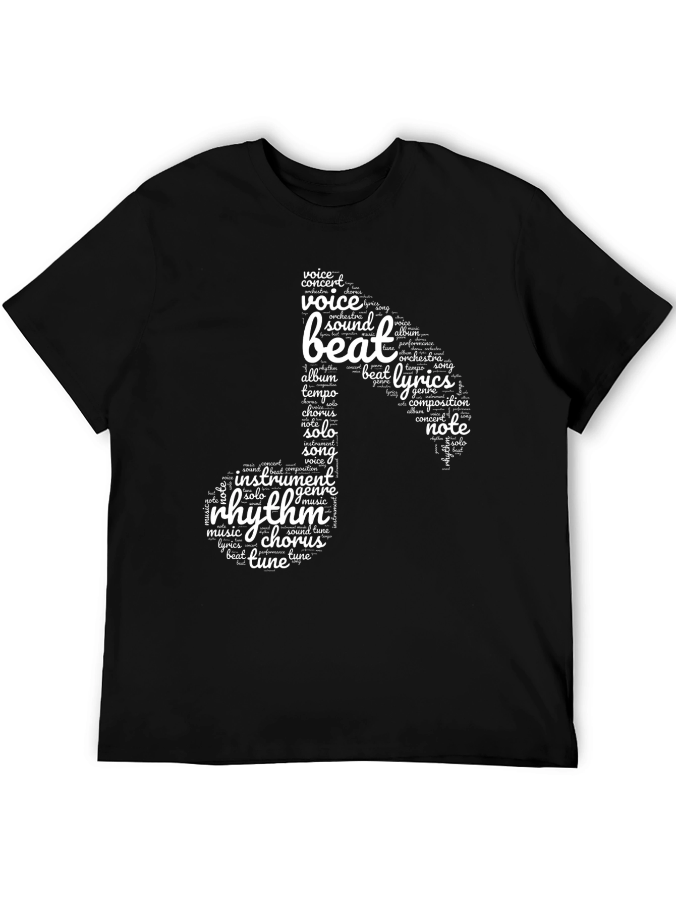 Music Note Word Art T-Shirt