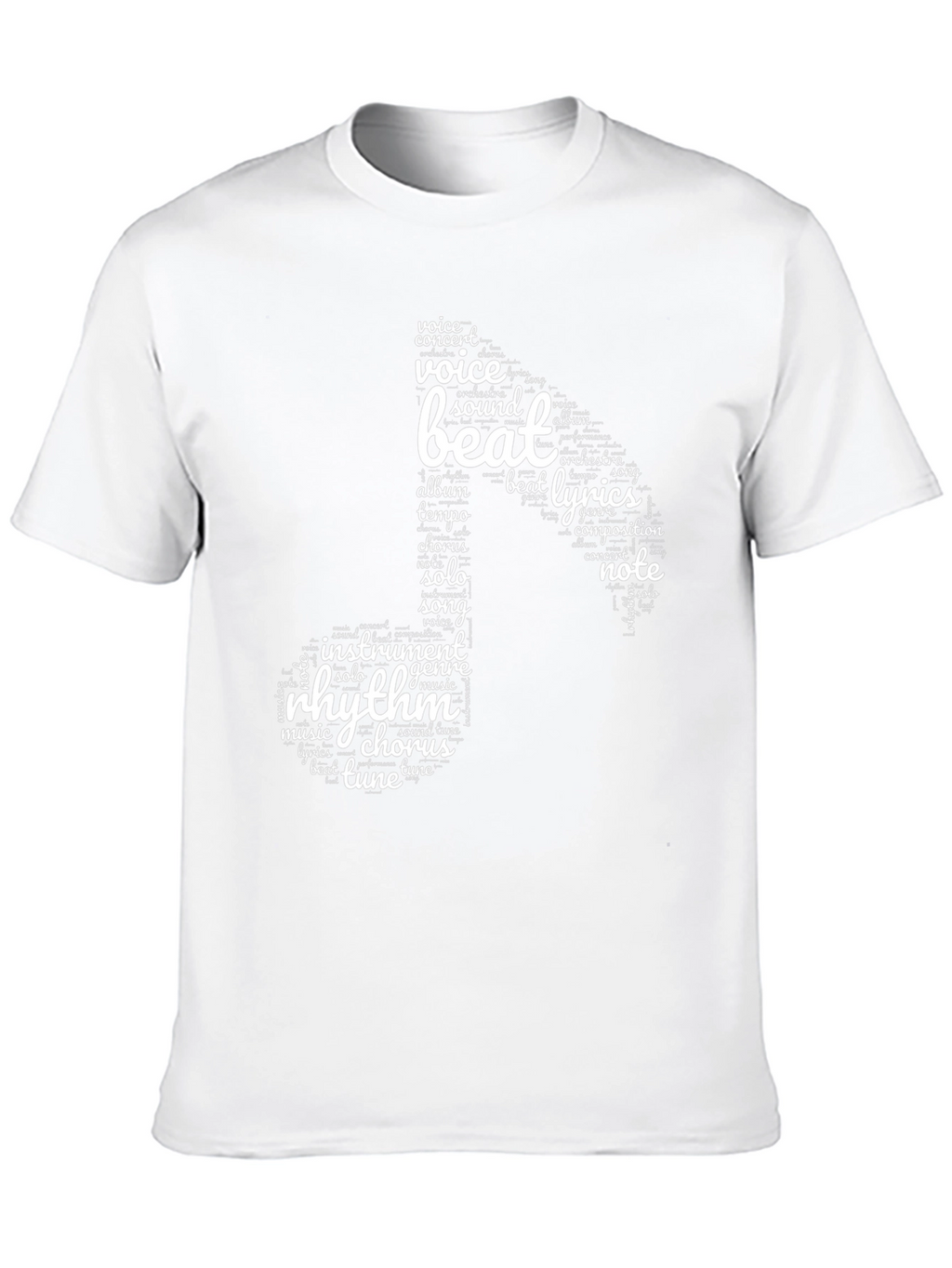 Music Note Word Art T-Shirt