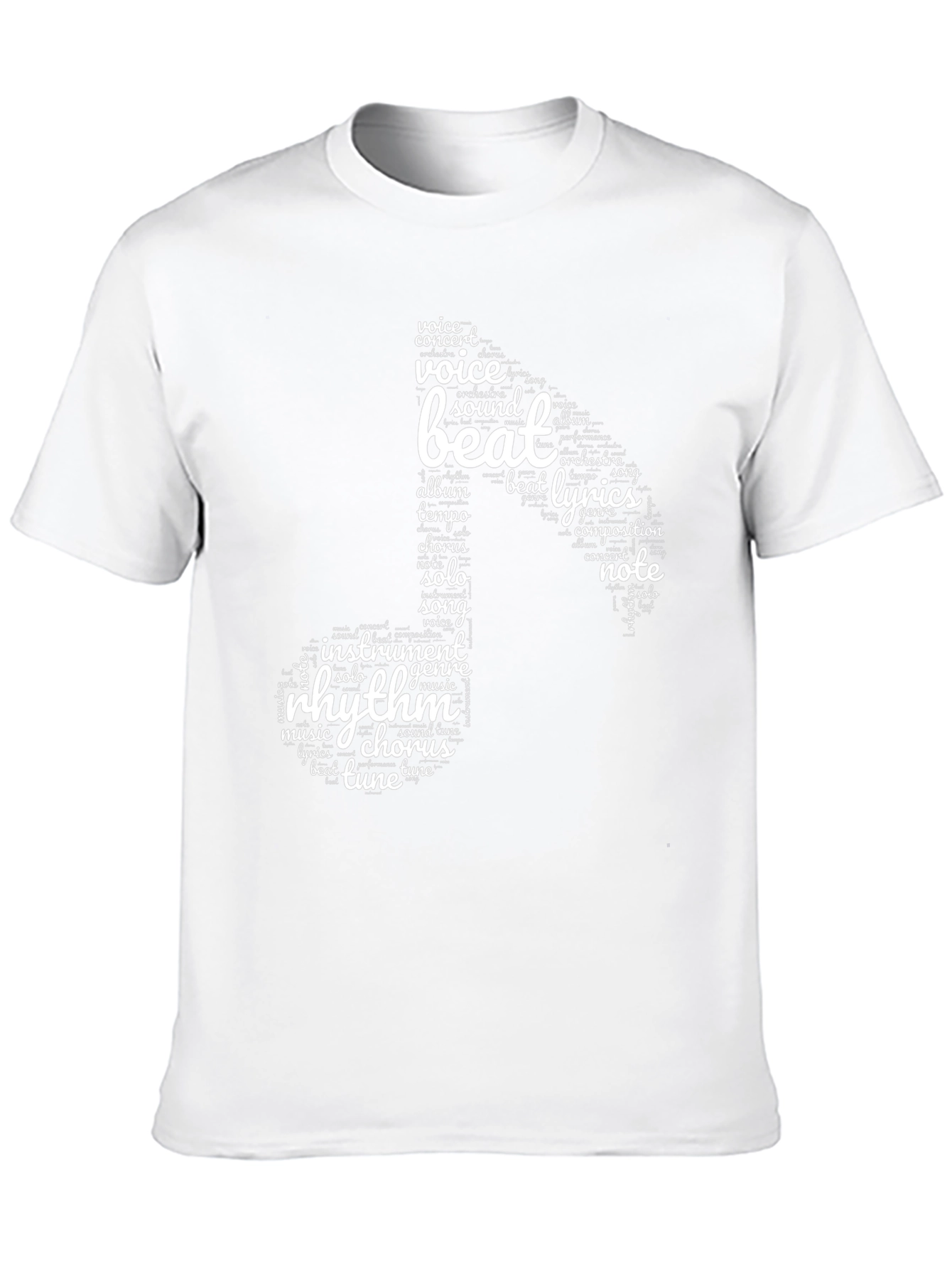 Music Note Word Art T-Shirt