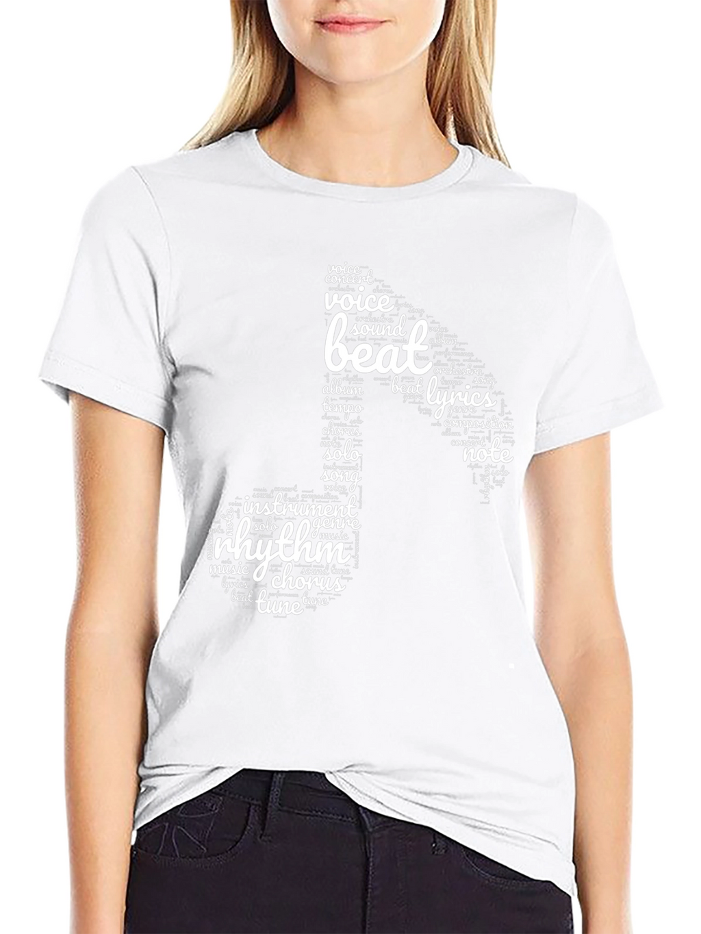 Music Note Word Art T-Shirt