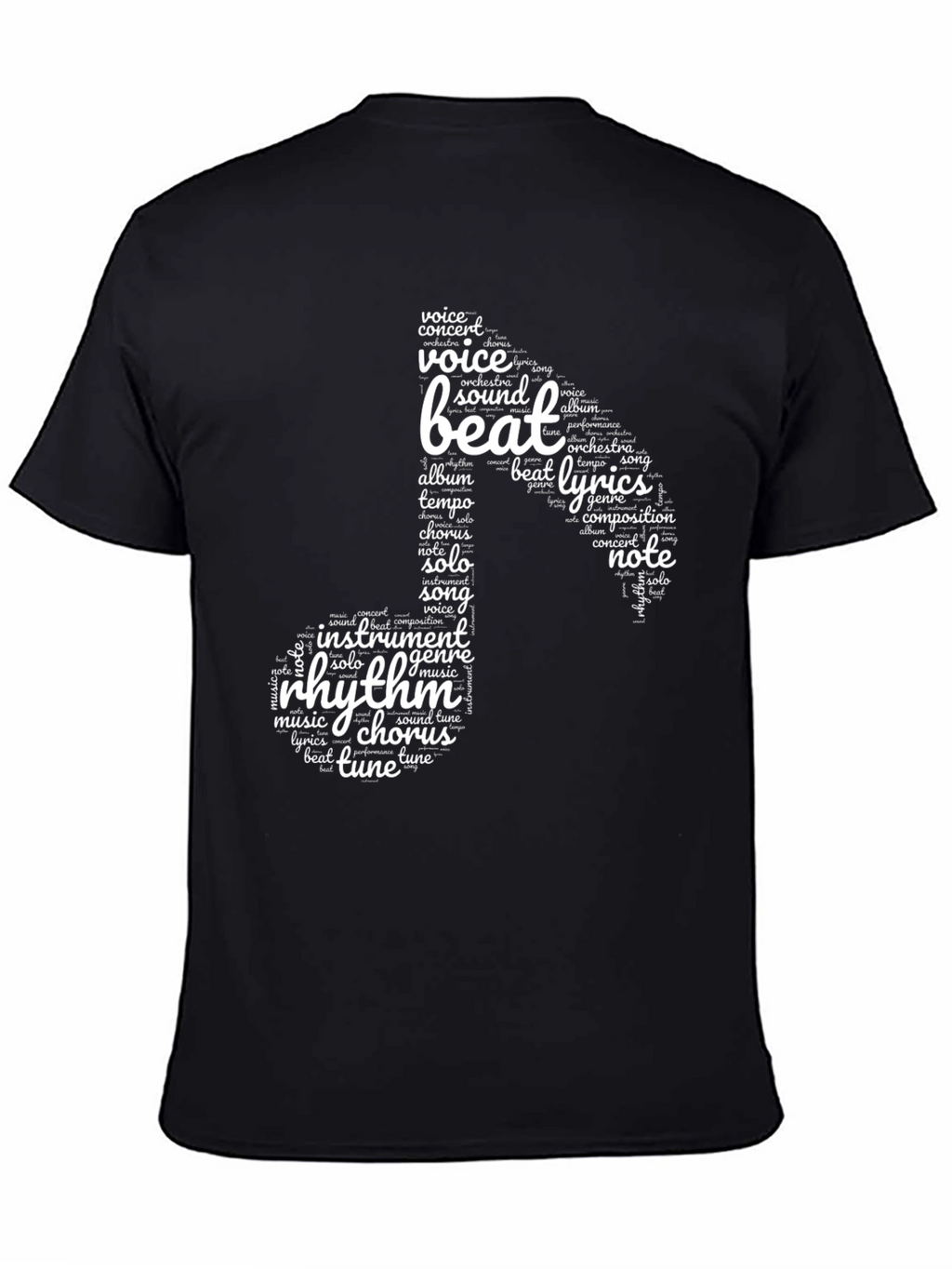 Music Note Word Art T-Shirt