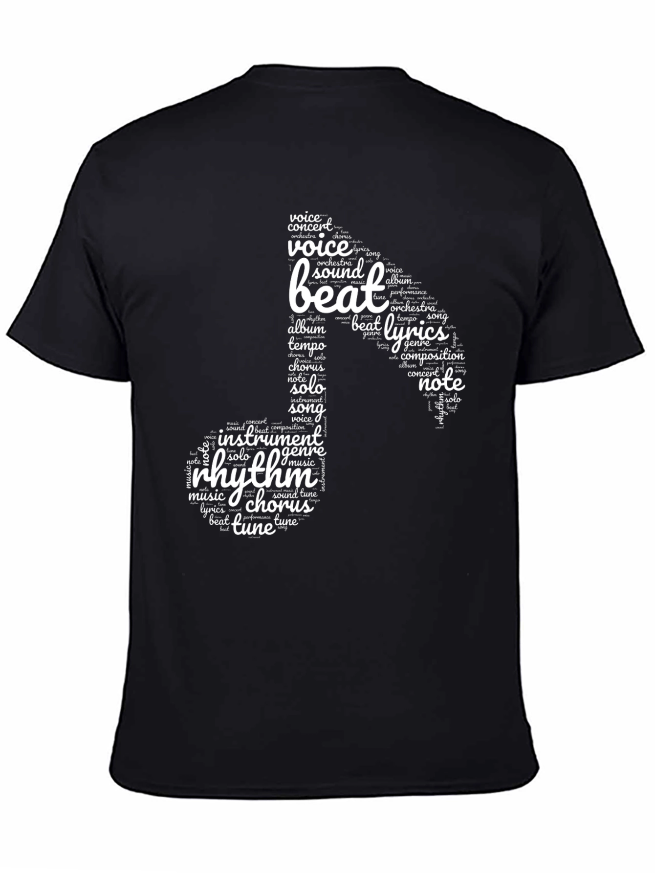 Music Note Word Art T-Shirt