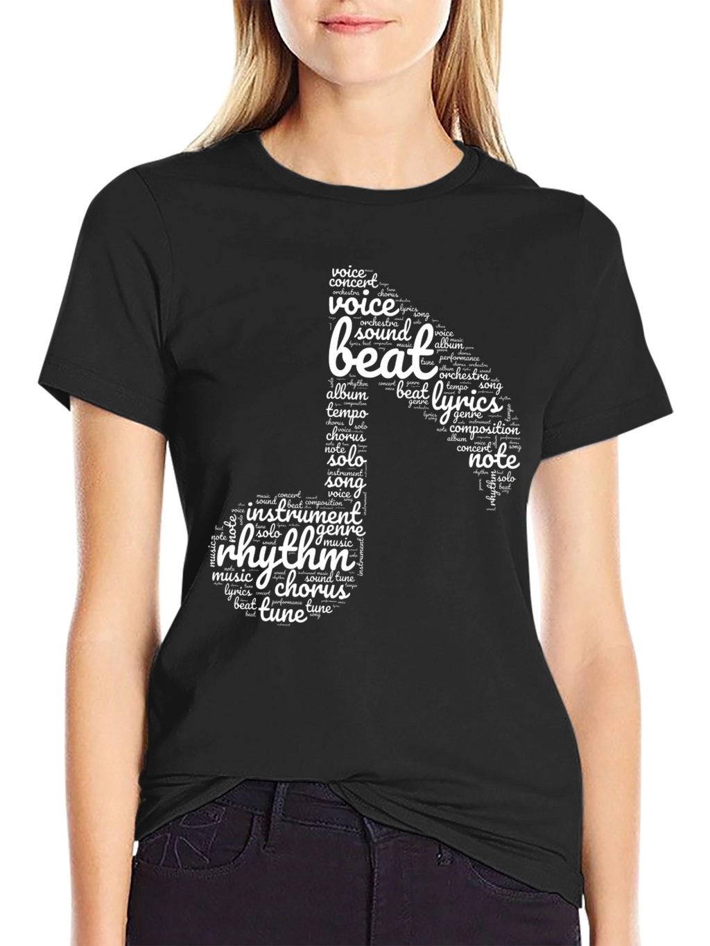 Music Note Word Art T-Shirt