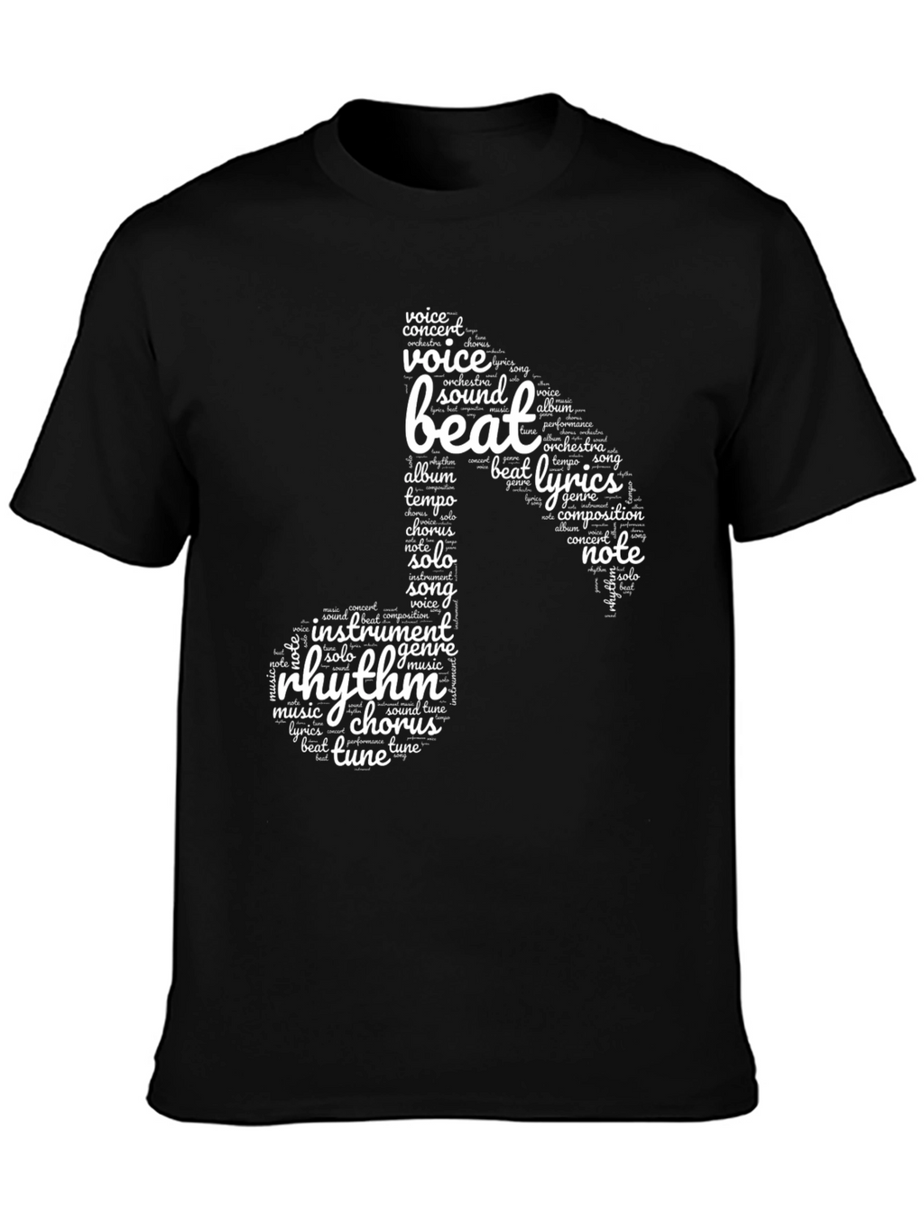 Music Note Word Art T-Shirt