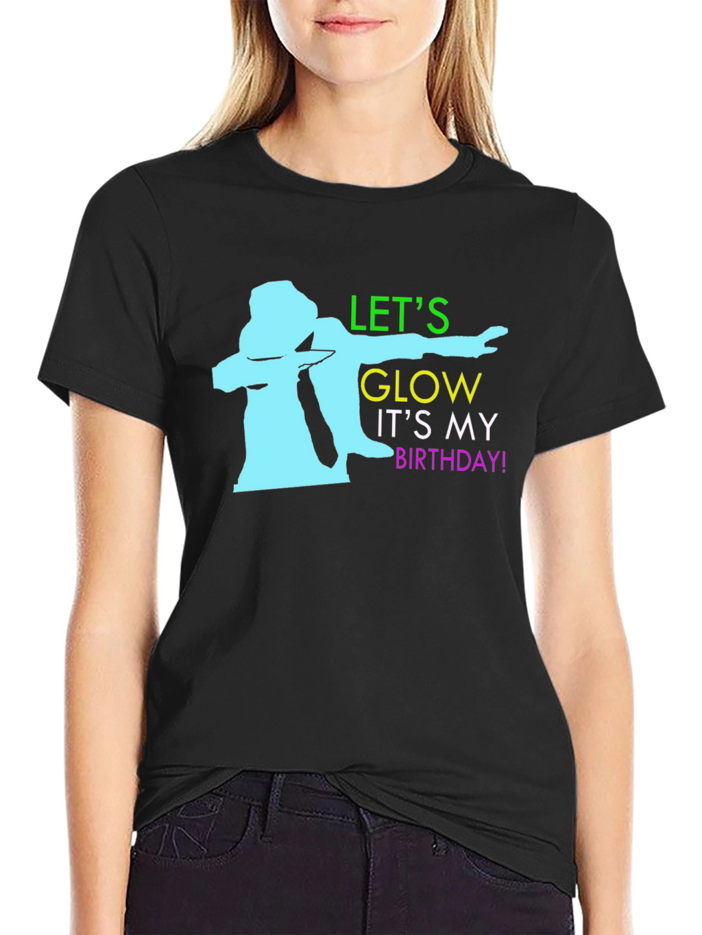 Lets Glow Birthday T-Shirt - Dabbing Birthday Party