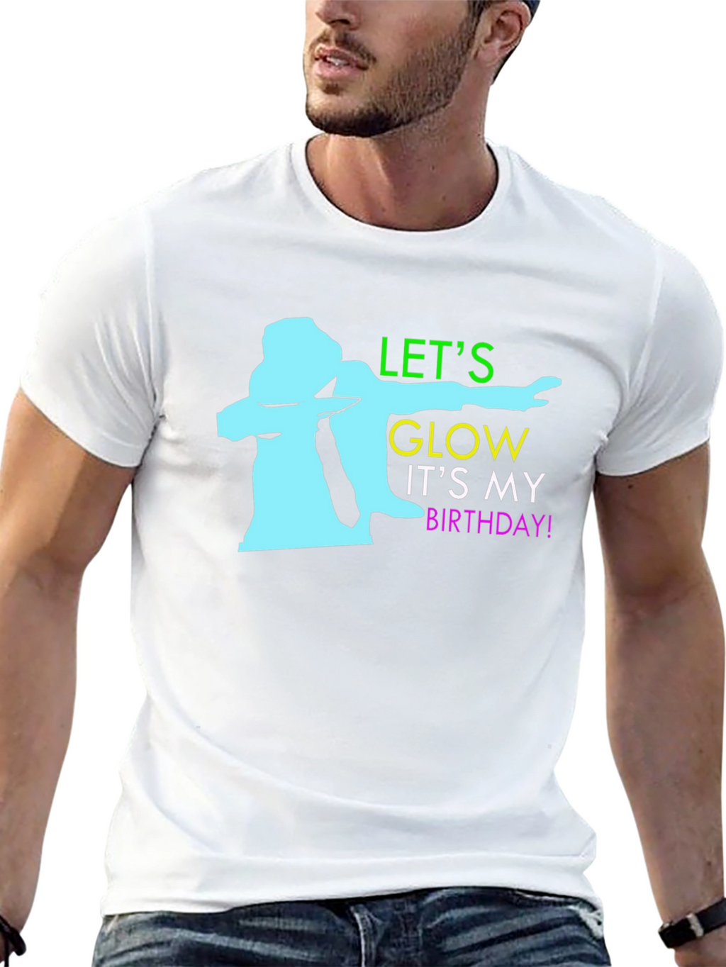 Lets Glow Birthday T-Shirt - Dabbing Birthday Party