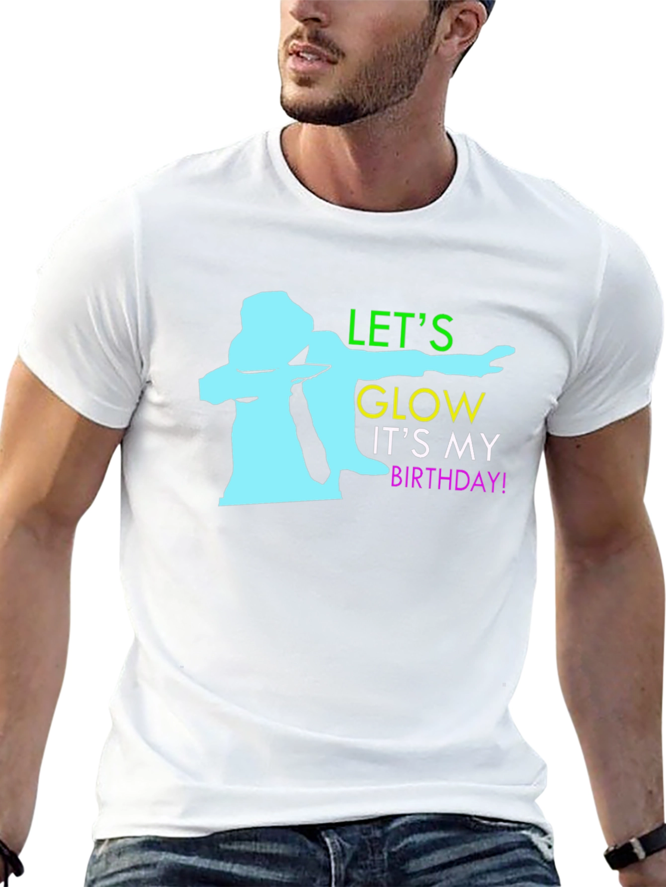 Lets Glow Birthday T-Shirt - Dabbing Birthday Party