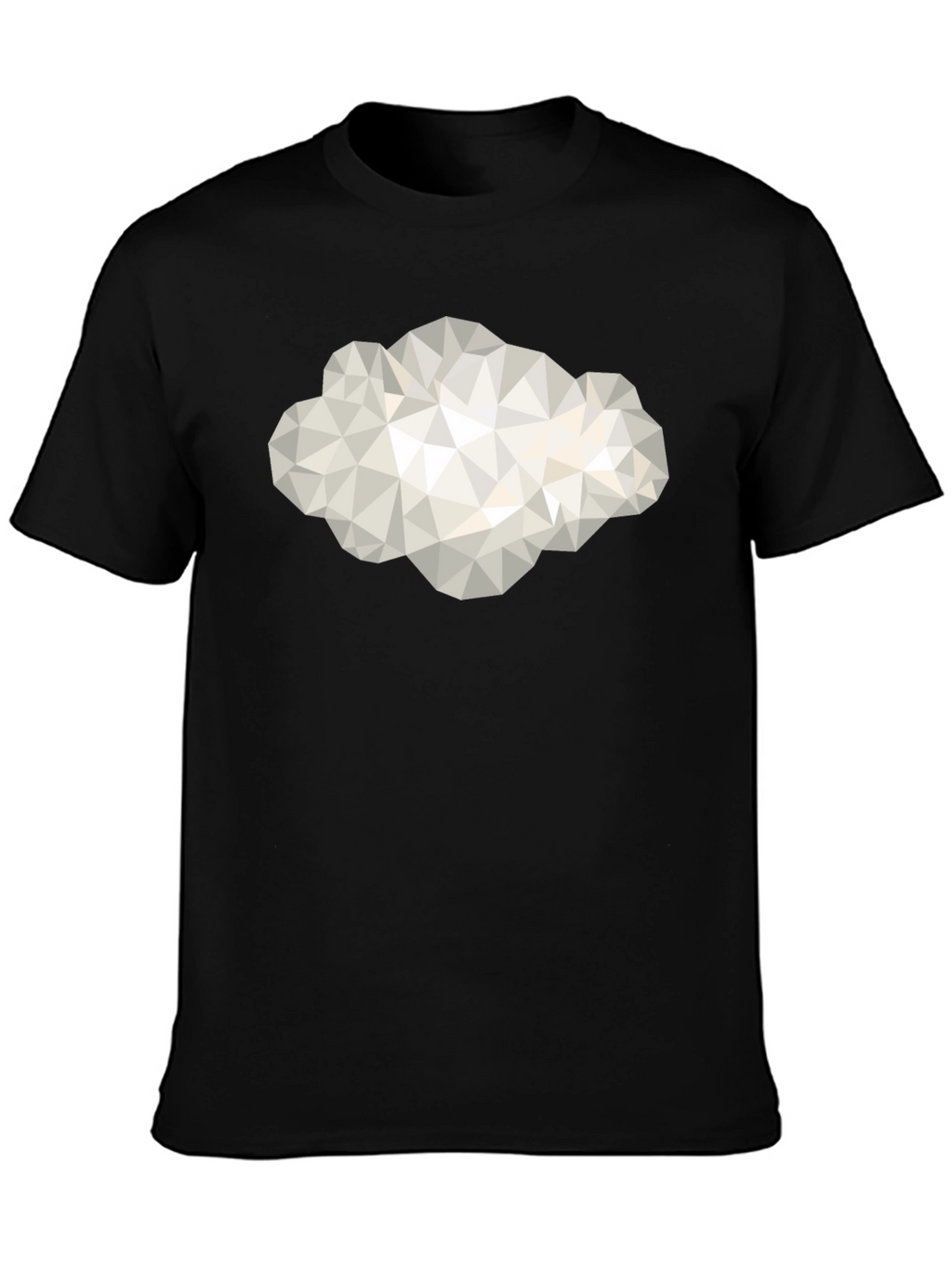 Geometric Cloud Graphic Tee - Modern Style