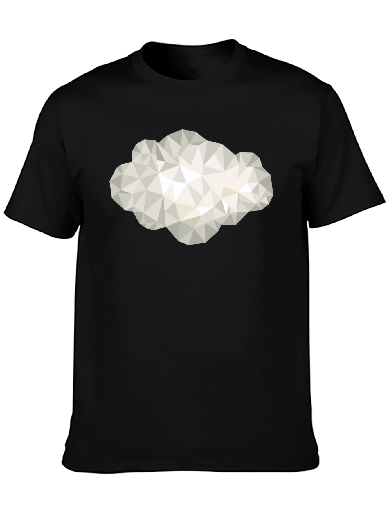 Geometric Cloud Graphic Tee - Modern Style