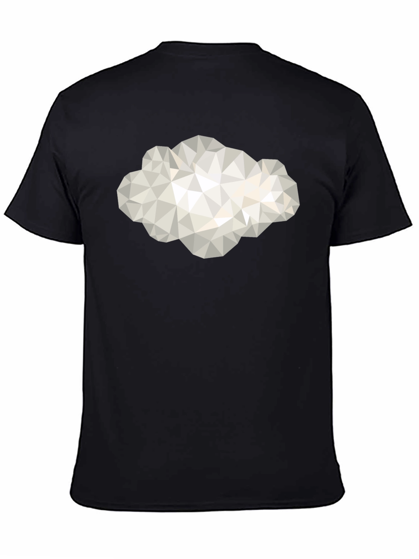 Geometric Cloud Graphic Tee - Modern Style