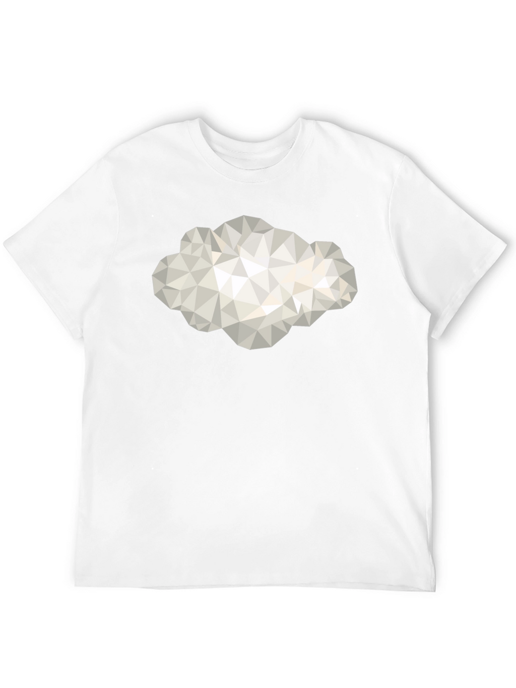 Geometric Cloud Graphic Tee - Modern Style