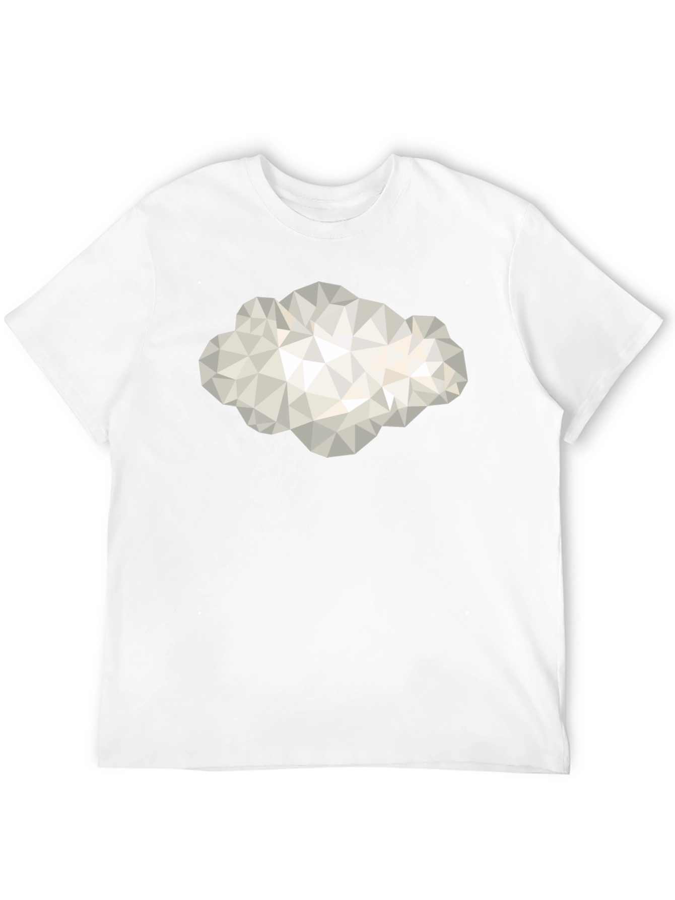 Geometric Cloud Graphic Tee - Modern Style