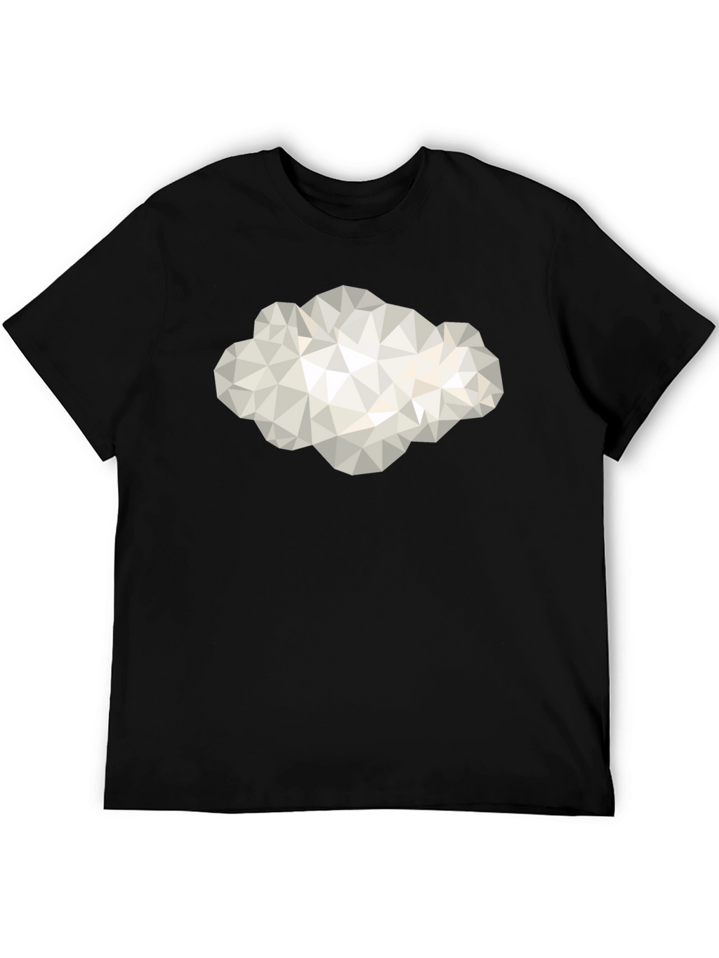 Geometric Cloud Graphic Tee - Modern Style