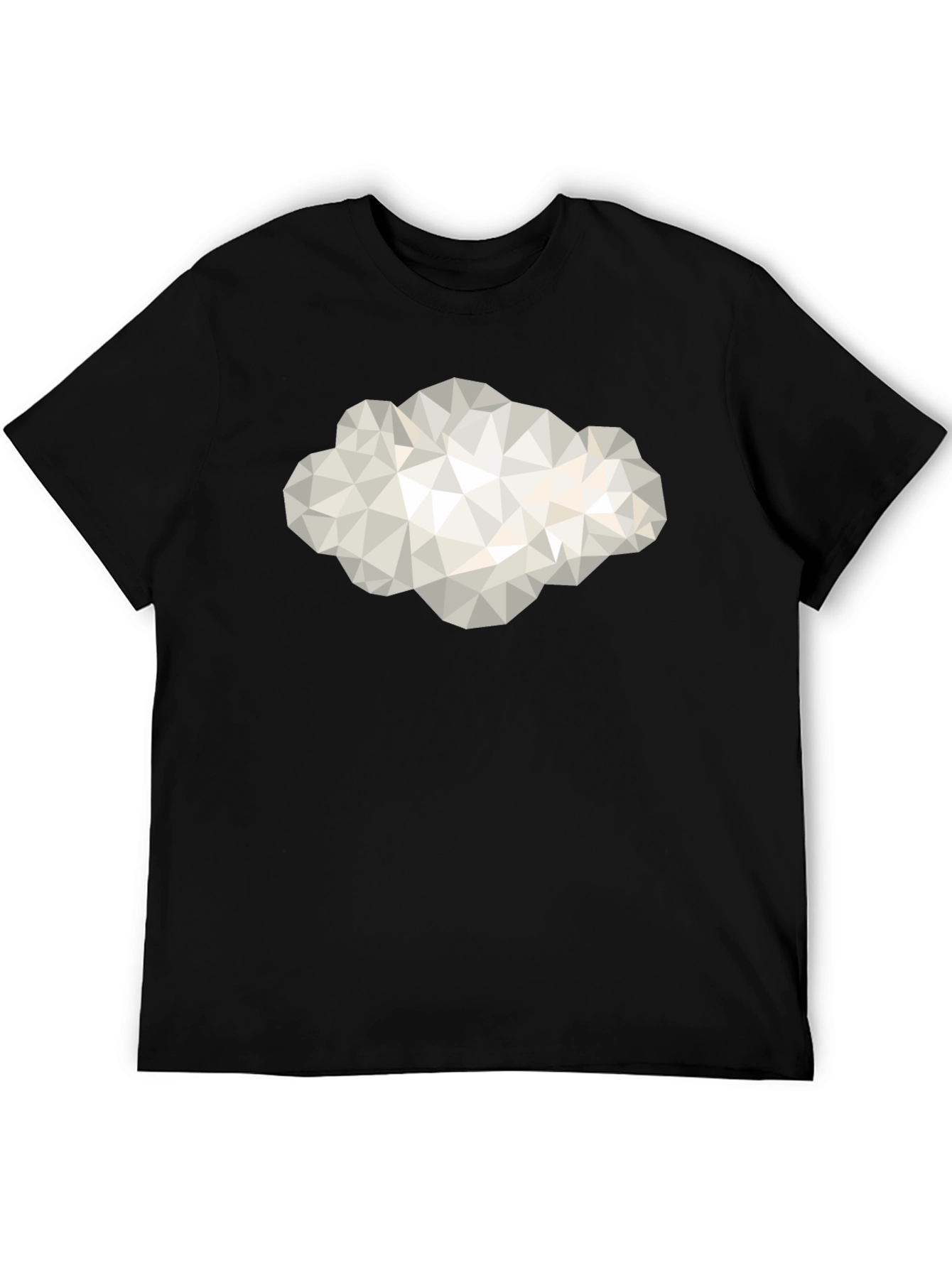 Geometric Cloud Graphic Tee - Modern Style