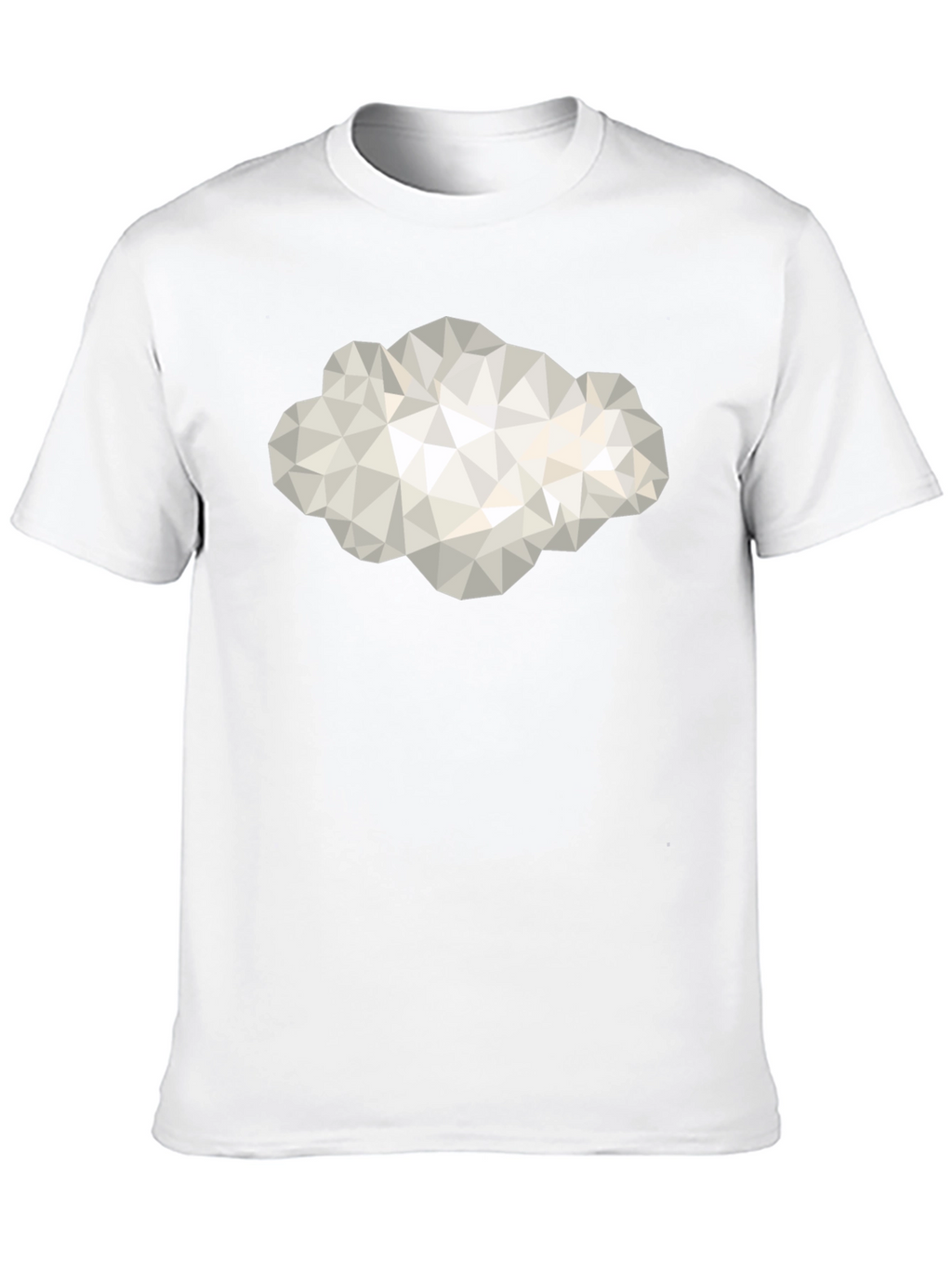 Geometric Cloud Graphic Tee - Modern Style