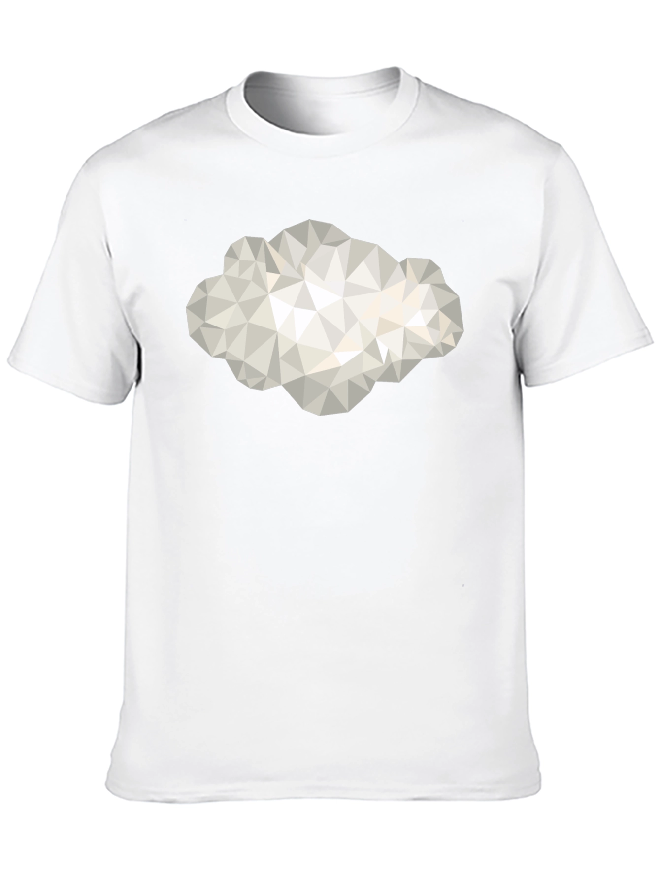 Geometric Cloud Graphic Tee - Modern Style