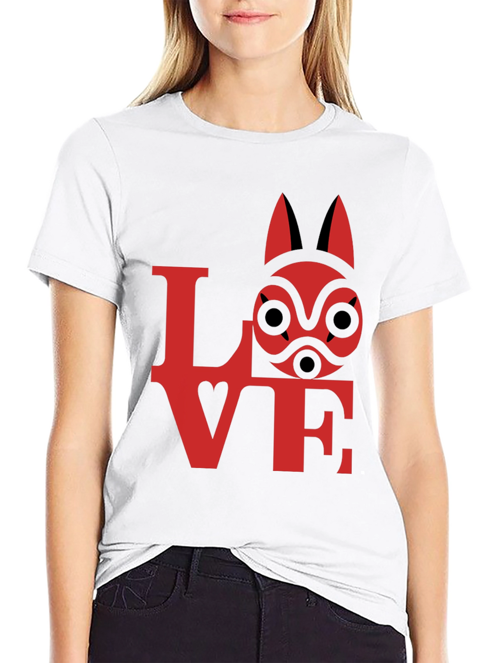 Anime LOVE T-Shirt - Princess Mononoke Style