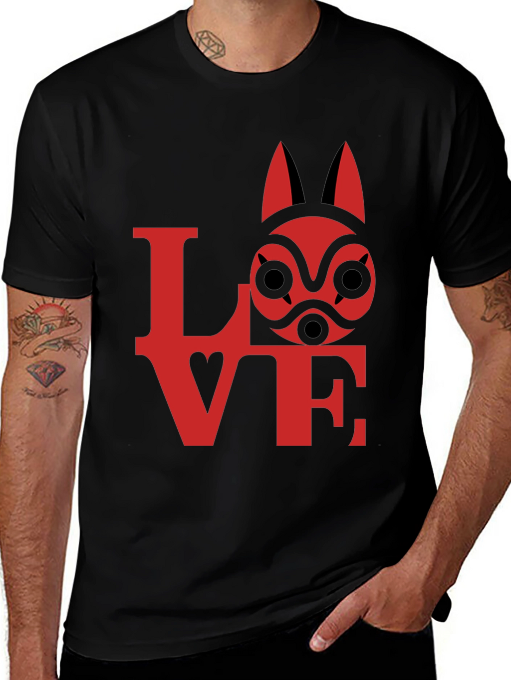 Anime LOVE T-Shirt - Princess Mononoke Style