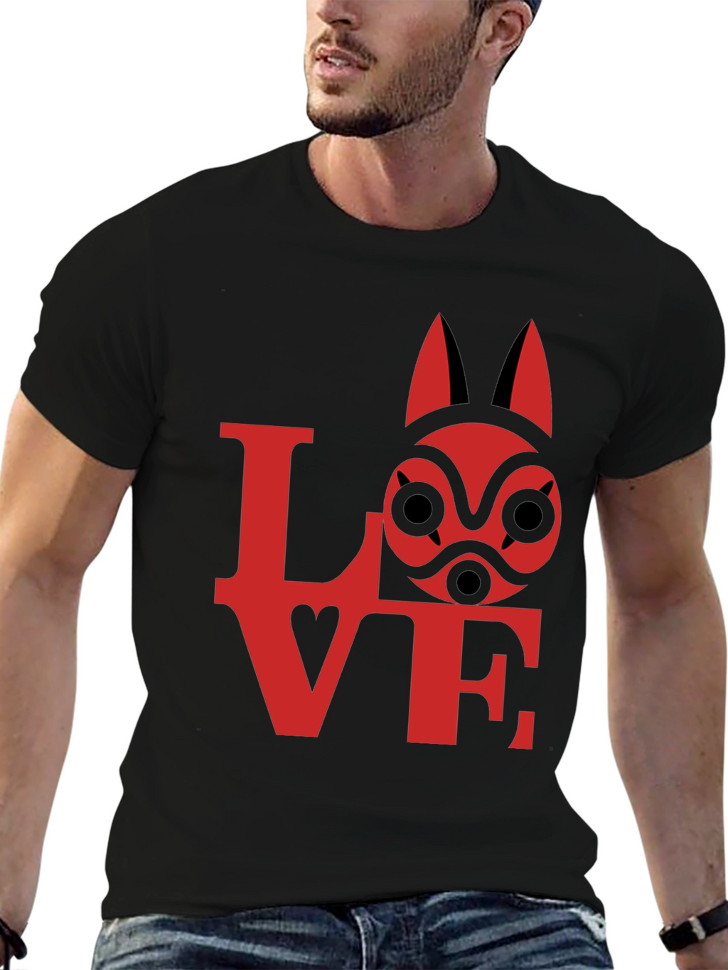 Anime LOVE T-Shirt - Princess Mononoke Style