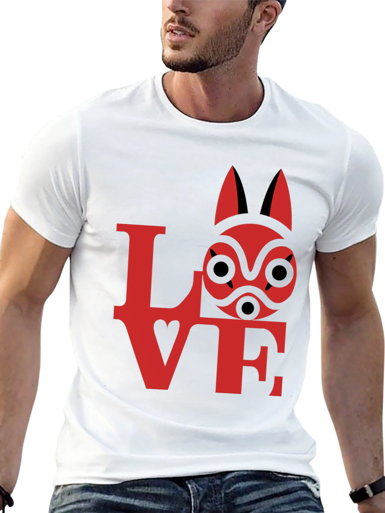 Anime LOVE T-Shirt - Princess Mononoke Style