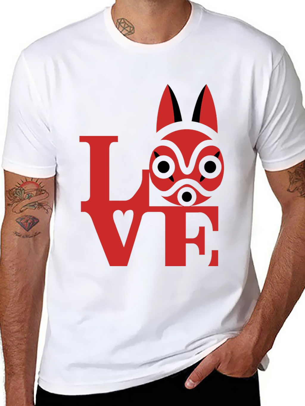 Anime LOVE T-Shirt - Princess Mononoke Style