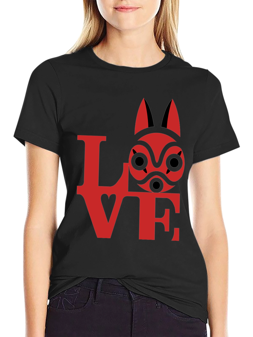 Anime LOVE T-Shirt - Princess Mononoke Style
