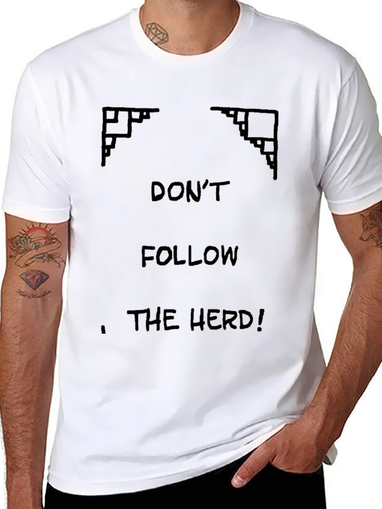 Dont Follow The Herd Black Graphic Tee