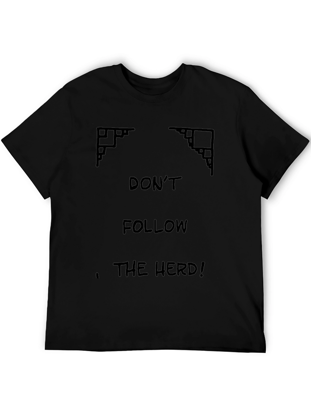 Dont Follow The Herd Black Graphic Tee