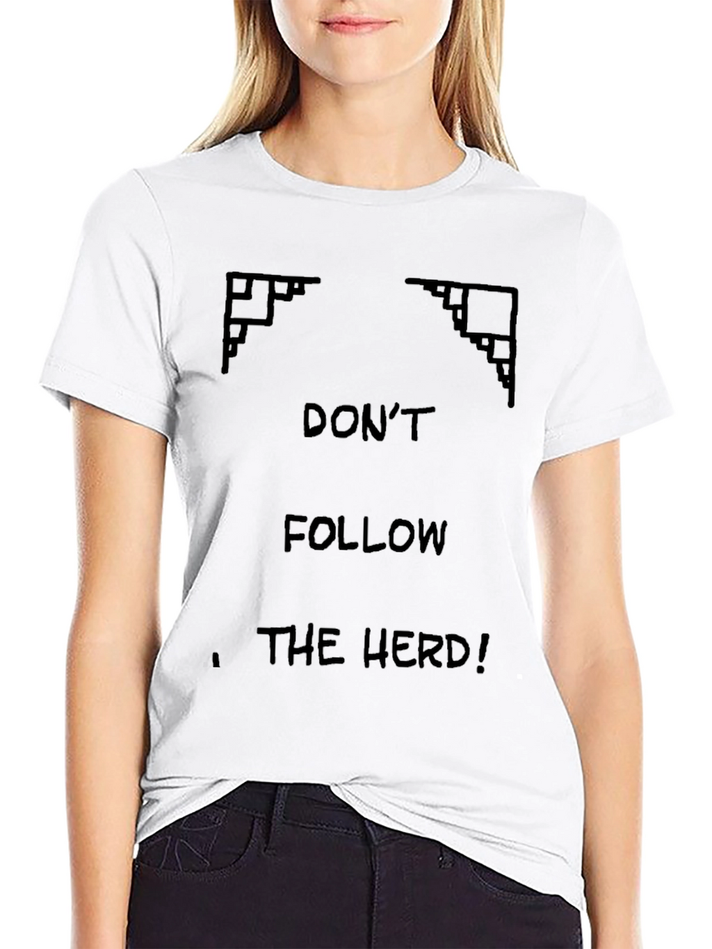 Dont Follow The Herd Black Graphic Tee