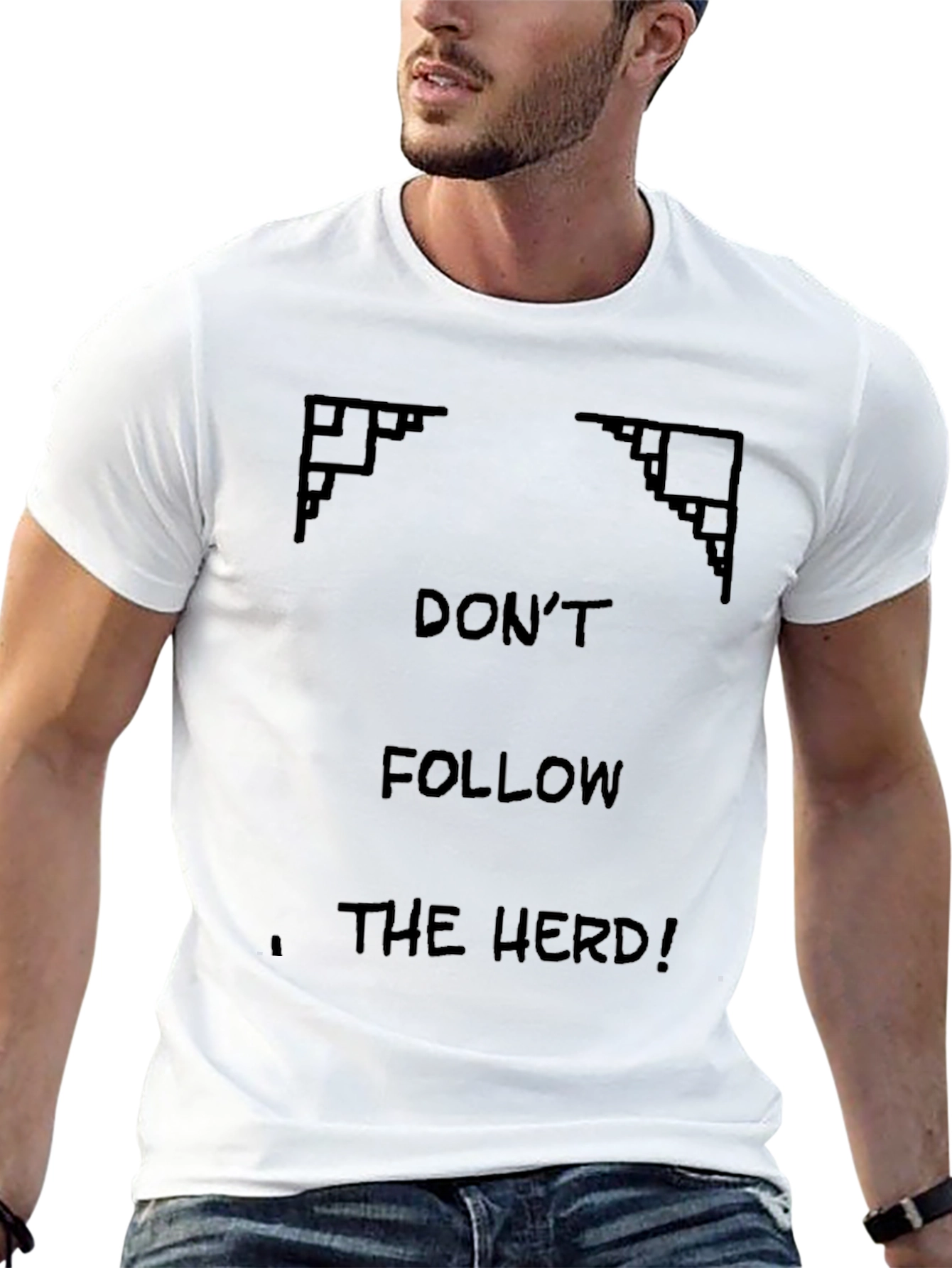 Dont Follow The Herd Black Graphic Tee