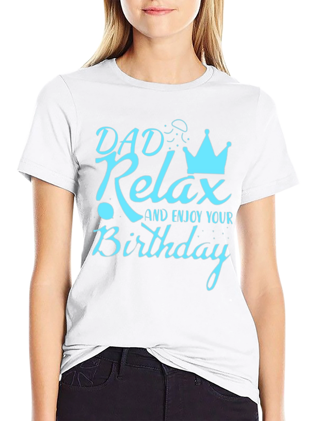 Dad Relax Birthday Graphic Tee - Mens Black T-Shirt