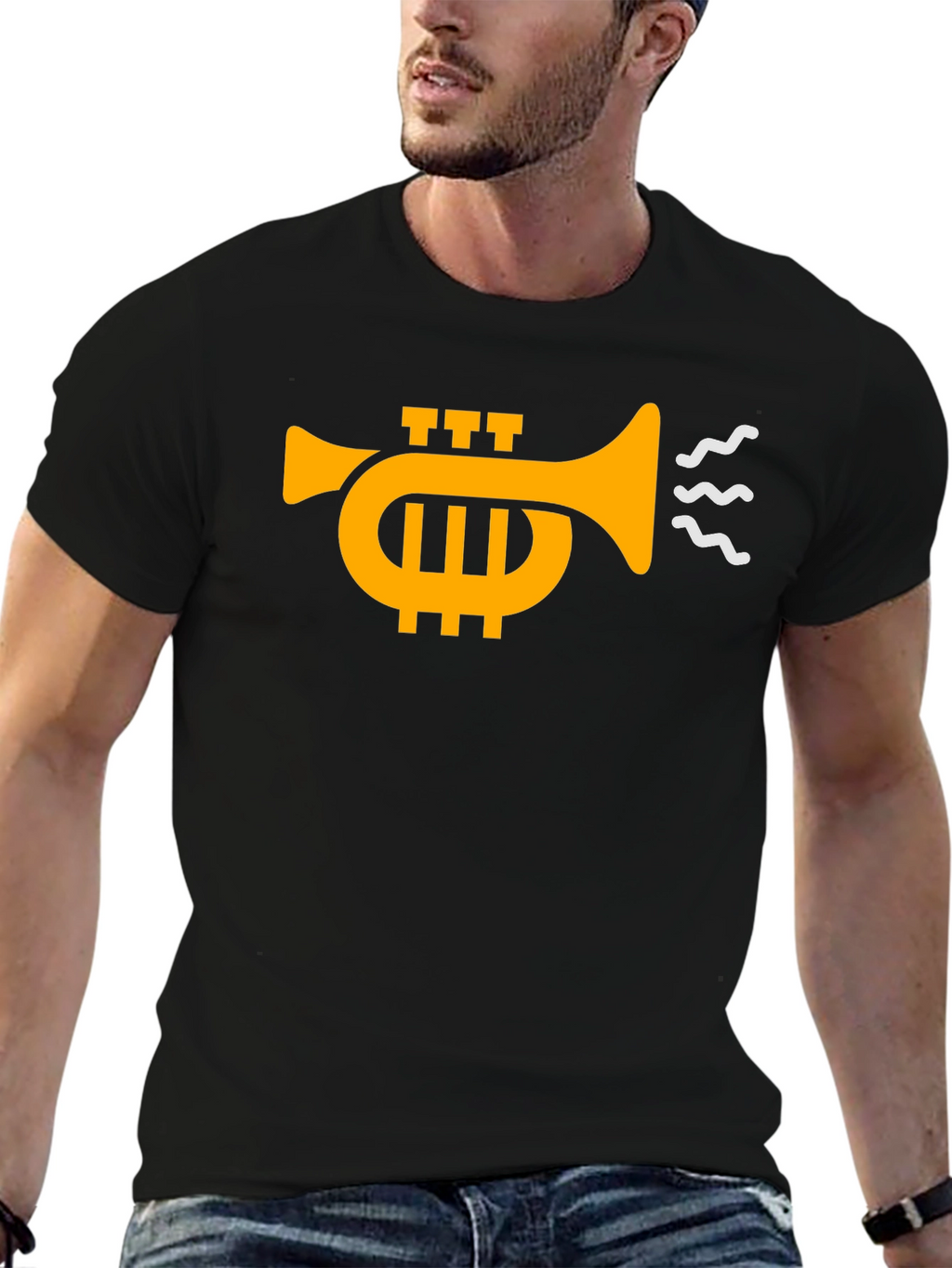 Trumpet Graphic Black T-Shirt